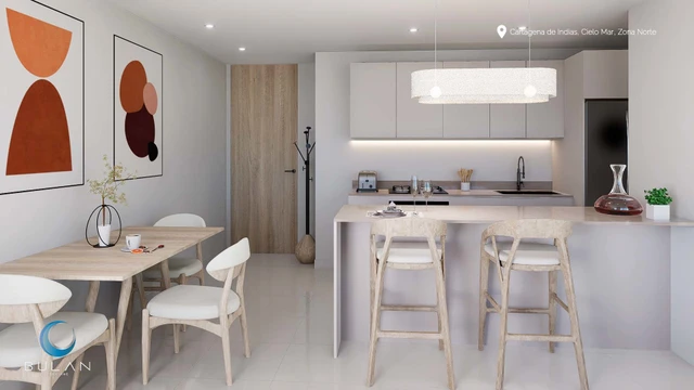 Render 1 del Apartamento Tipo 02 - Bulan Sky Line Cartagena