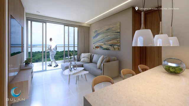 Render 2 del Apartamento Tipo 05 - Bulan Sky Line Cartagena